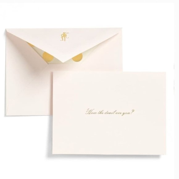 Kate Spade Notecards and Envelopes How The Devil Are You 2 boxes 19 total nwt - Picture 2 of 5